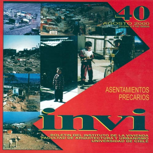 							Ver Vol. 15 Núm. 40 (2000): Asentamientos Precarios
						